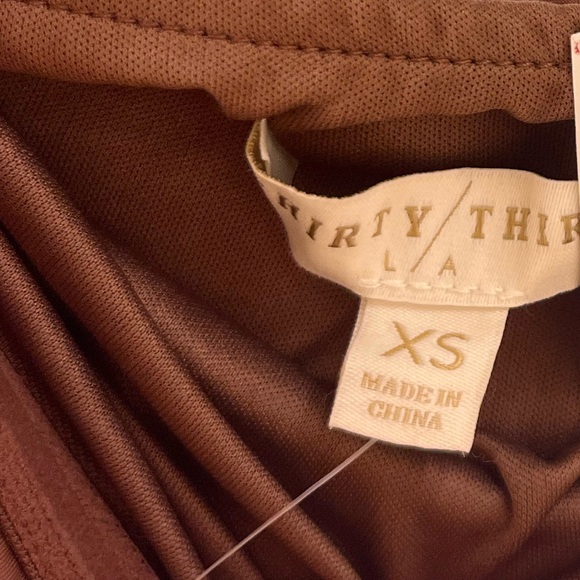 NWT ⚜️🖤⚜️ Thirty Thirty LA Sexy Ruffle Side Tube Dress BLACK - Picture 7 of 13